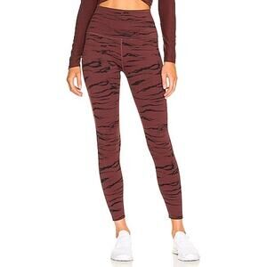 Beyond Yoga High Waisted Midi Legging in Rosewood Brown Jacquard Sz XS